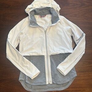 Athleta White and Gray Quick Step Jacket